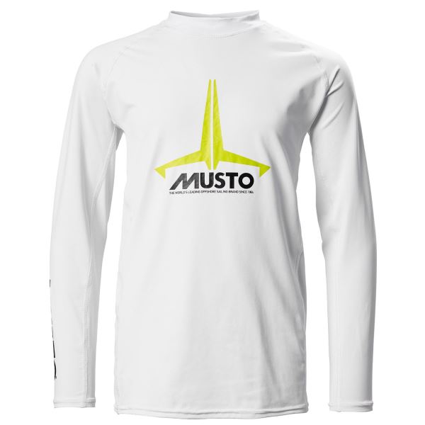 White Musto Yth Insignia Uv Fd Ls Tee