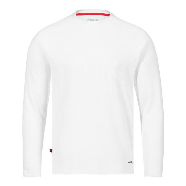 White Musto Men's Essential Tactel Long-Sleeve T-Shirt