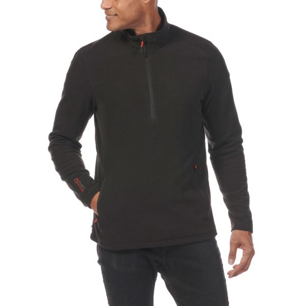 Black Musto Men's Corsica Polartec 100Gm Half Zip Fleece 2.0