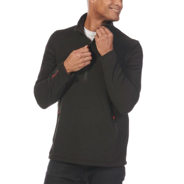 Black Musto Men's Corsica Polartec 100Gm Half Zip Fleece 2.0