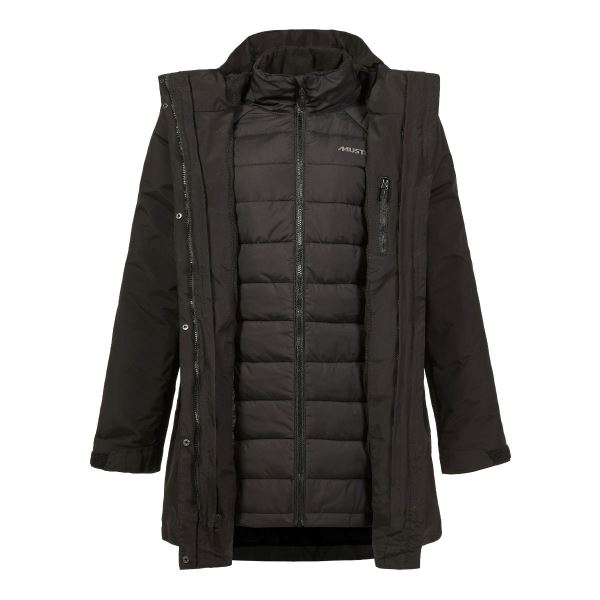 Black Musto Women's Marina Primaloft 3 In 1 Parka