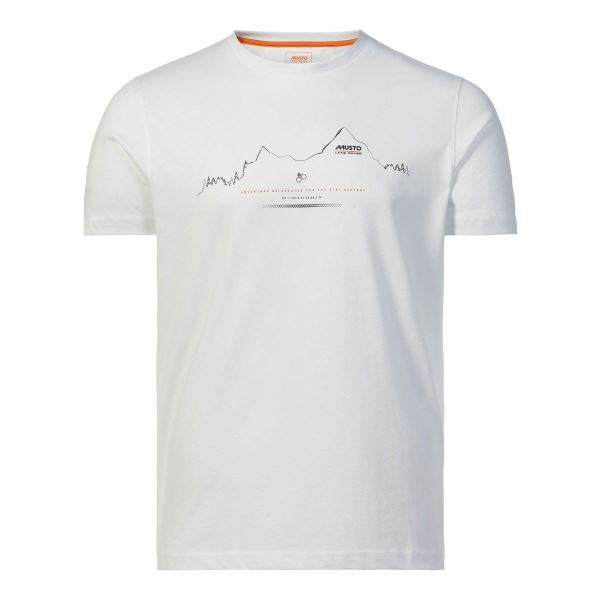 White Musto Men's Land Rover Terrain Short-Sleeve Tee