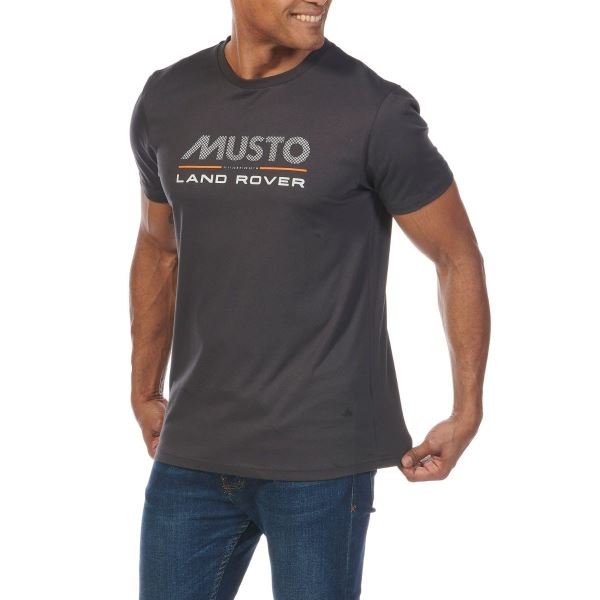Carbon Musto Men's Land Rover Logo Short-Sleeve Tee 2.0